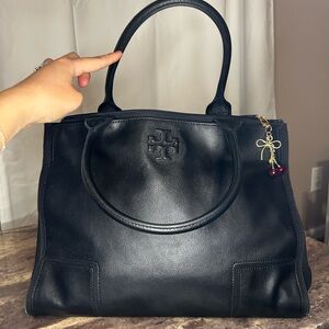 Tory Burch Black Travel Bag with Structured Design
